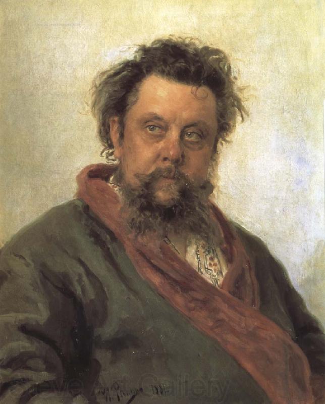 Ilya Repin Portrait of Modest Mussorgsky Norge oil painting art